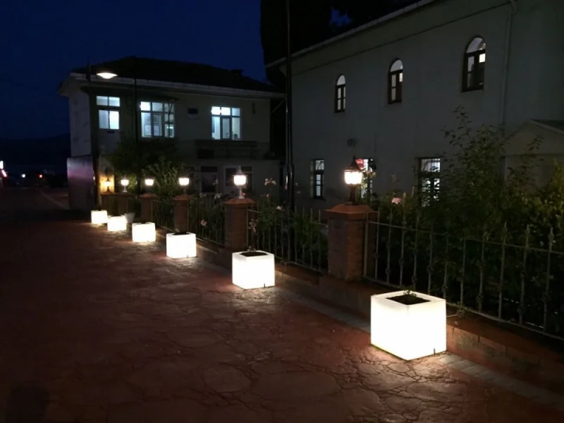 Lighted Flower Pot